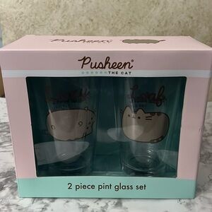 Pusheen Pint Glasses Gift Pack LAZY & LOAF - Limited Edition Exclusive NIB